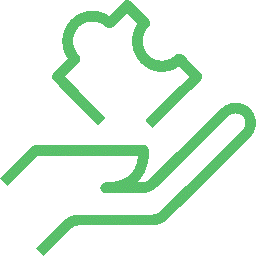 A green arrow pointing to the left on a black background